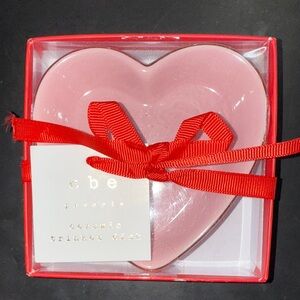 Pink Heart Ceramic Trinket Dish Valentines Day